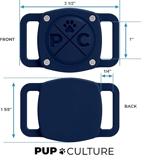 Miniatura 3 de Pup Culture Soporte impermeable para collar de perro AirTag IP68  2.5 veces más fuerte que los competidores - Rastrea a tu mascota utilizando la