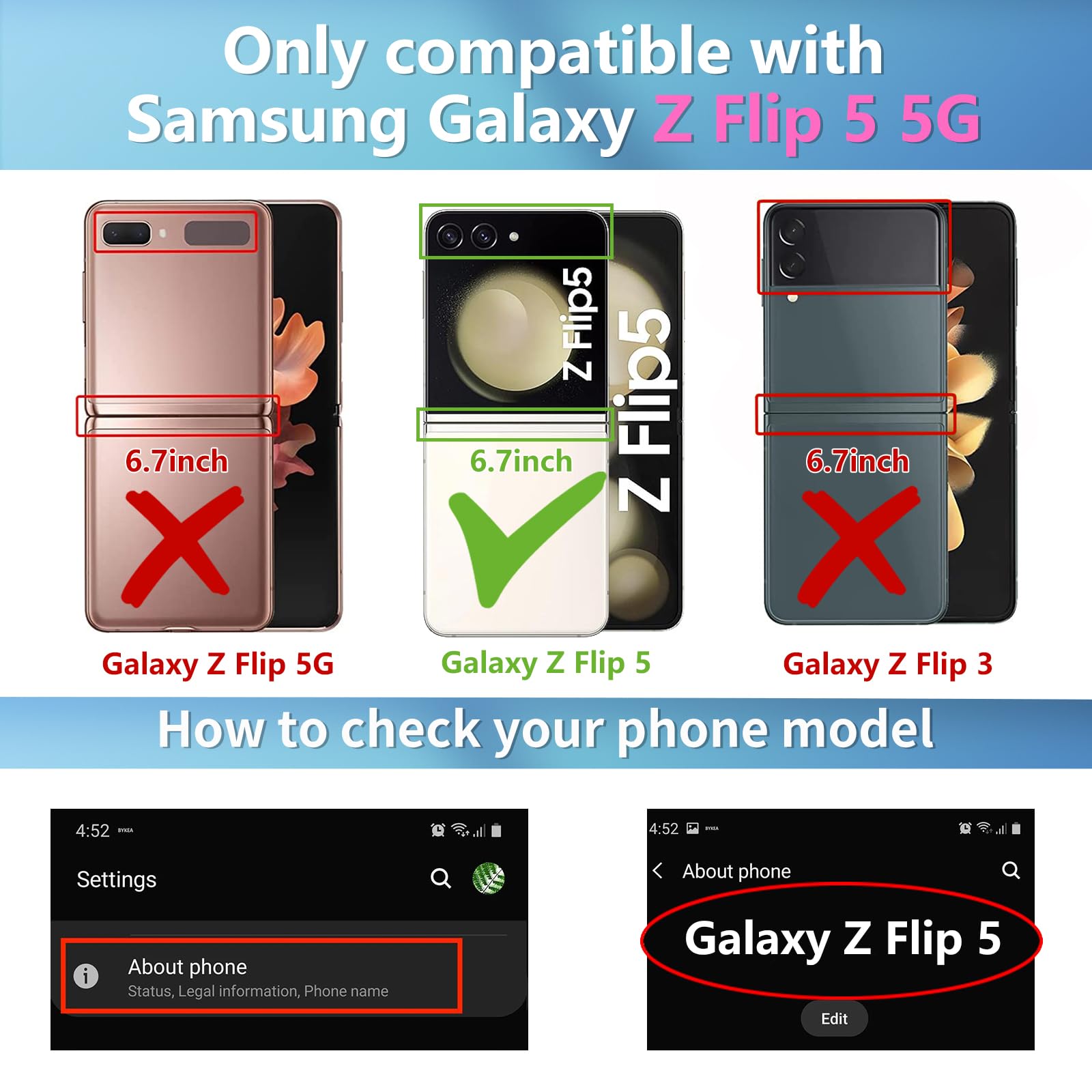 Plakill for Samsung Galaxy Z Flip 5 Case, Cute Blossom Pattern Protective Designer Clear Soft TPU Bumper Shockproof Phone Cases for Galaxy Z Flip 5 for Women Girls, 6.7