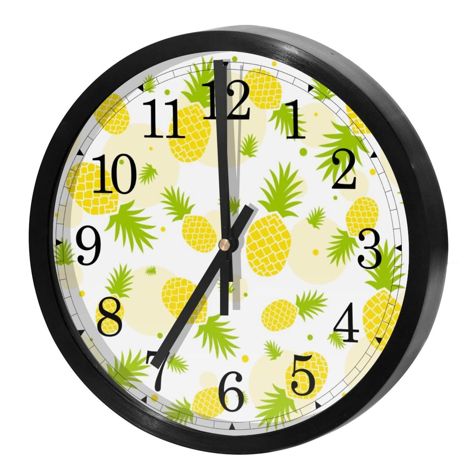 Horloge murale silencieuse cuisine et salon pour une ambiance exotique ananas