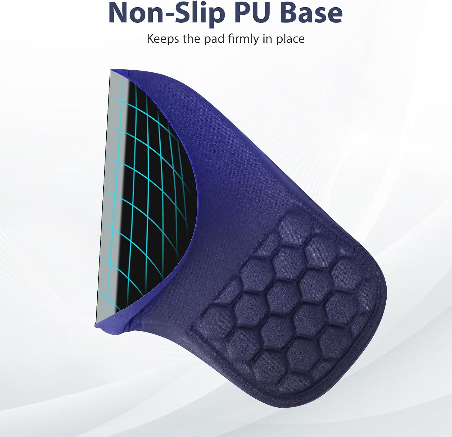 EYROZILL 3 in 1 Ergonomic Mousepad with Wrist Rest, Gaming Keyboard Mouse Pad with Wrist Support Non-Slip Base Massage Design, Pain Relief (Blue/Black)
