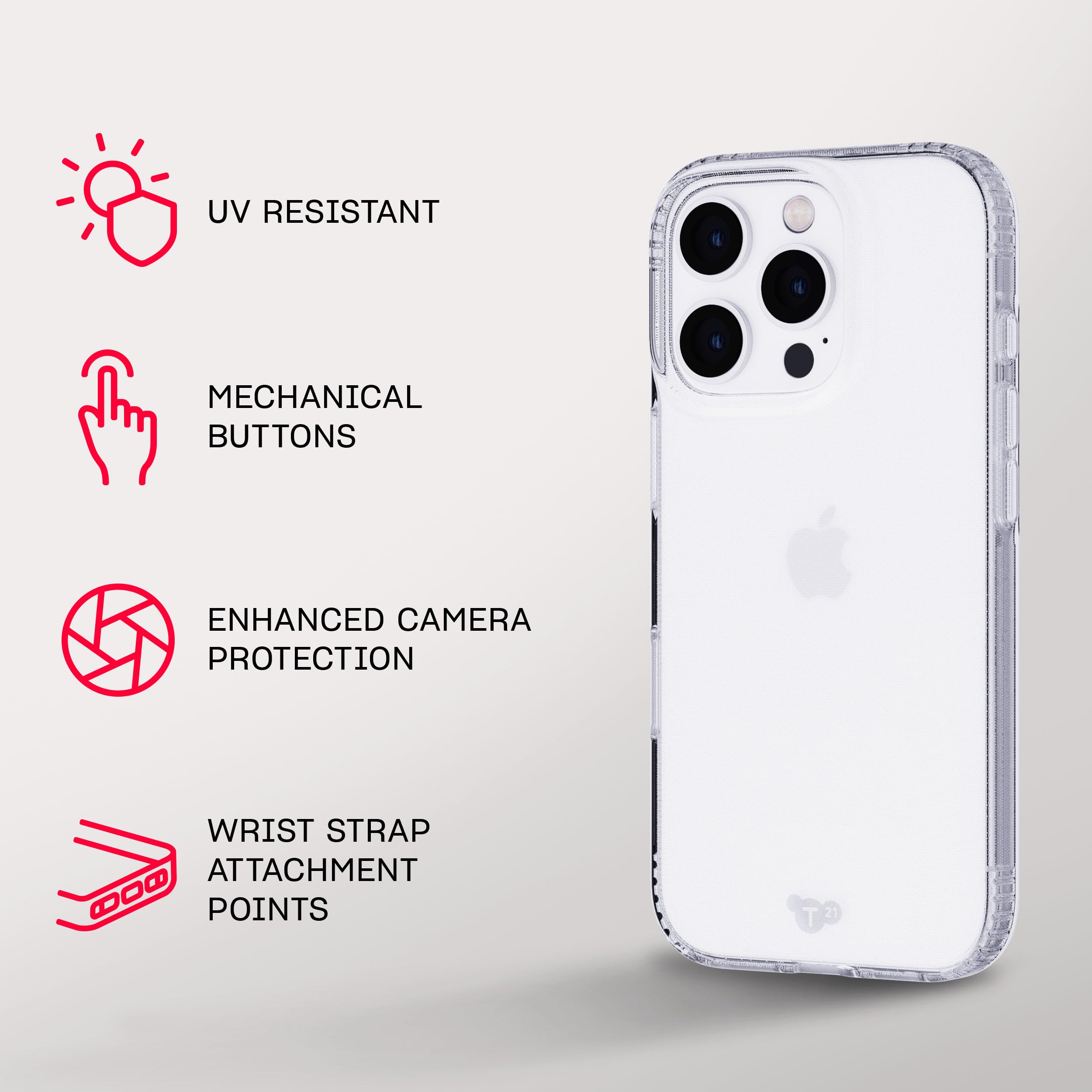 iPhoneアクセサリー Tech21 EvoLite Clear iPhone 17 Case Apple iPhone 17 Pro Case | Tech21 EvoLite Clear (Clear) | Tech21