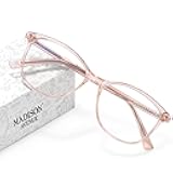 Madison Avenue Blue Light Blocking Glasses Anti Eyestrain UV Glare Blue Light Glasses for Women TV Phone Computer Gaming Eyeglasses Liberty (Crystal Brown)