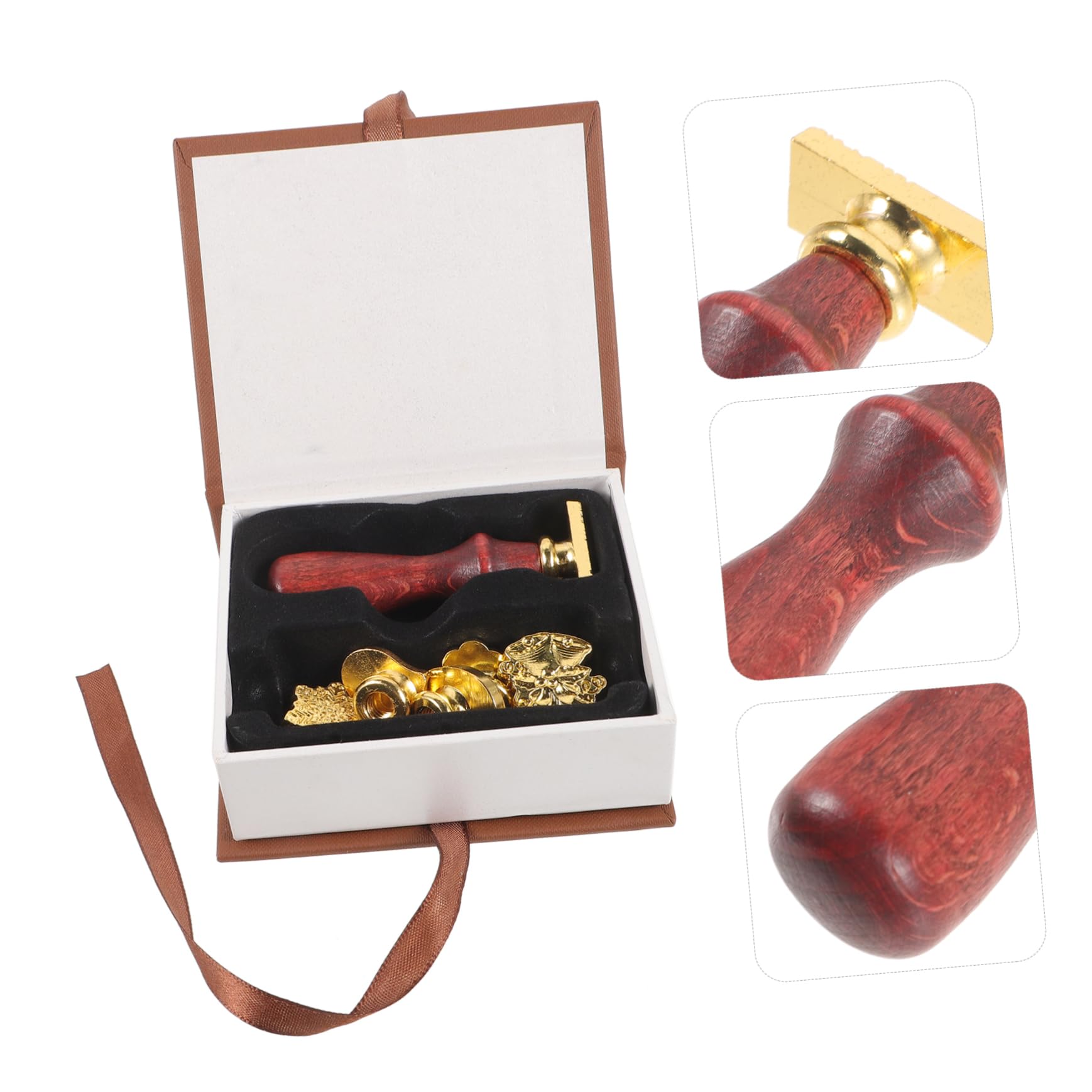 STOBOK 2sätze Kit Für Feuerlackstempel Mit Holzgriff Vintage Wachssiegel-stempelset Für Einladungen Umschläge Karten Und Kreative Bastelarbeiten Geeignet Für Feiern Und Besondere