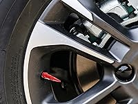 Vista 3 de Abfer Tapas Rojas para Neumáticos de Coche Tapas de Válvula con Espiga Larga Cubierta de Presión Accesorios que se Ajustan a la Mayoría de Vehículos