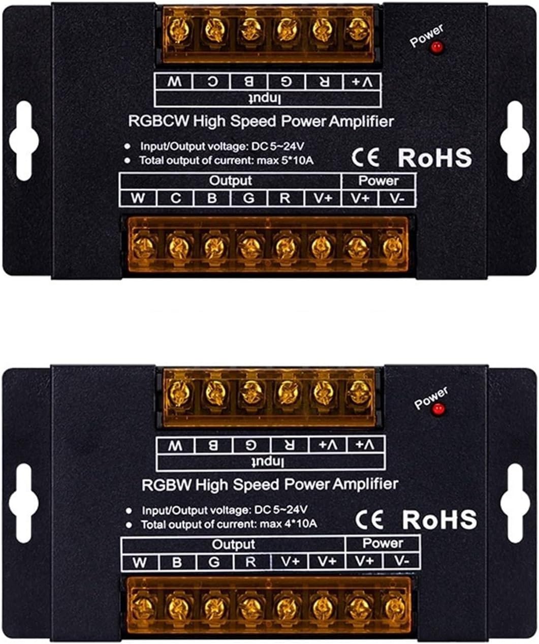 LED dimmer synchronizer Amplifier RGBWC Dual Color Temperature Three Color Light Strip Controller 5V12V24V(Synchronous Amplifier Monochrome)
