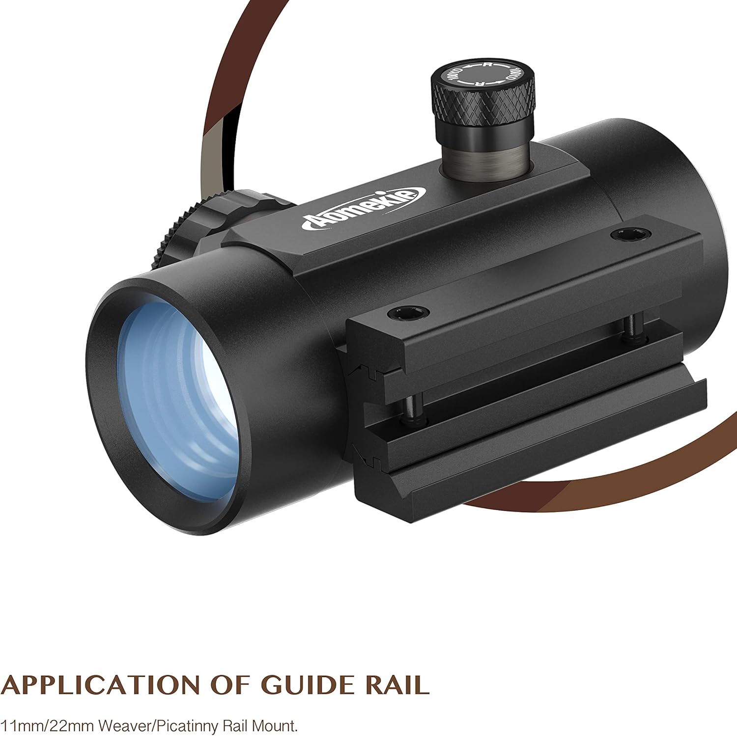 AOMEKIE Airsoft Red Dot Sight Scope Reflex Sight Rifle Scope 30mm Multi-Coated Lens with 22mm/11mm Weaver Picatinny Rail Mount for Hunting Shooting : Sports & Outdoors