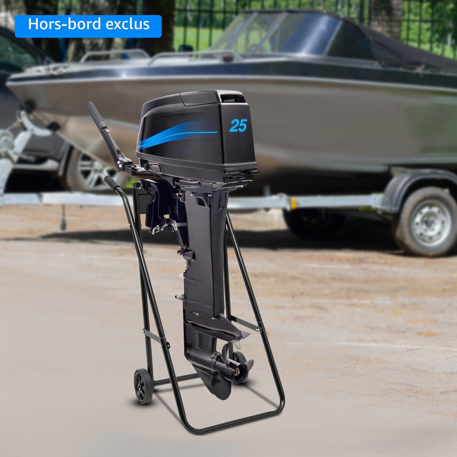 Support de moteur hors-bord, chariot de transport pliable, jusqu'à 70 kg