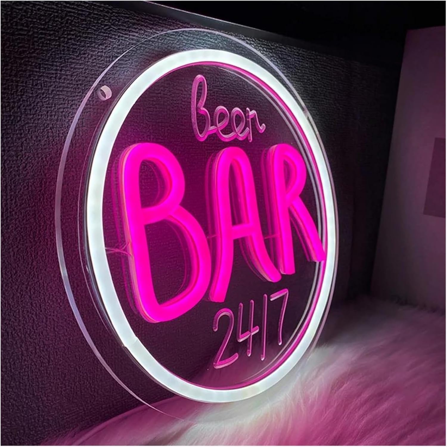 Luci al neon Insegna al neon per birreria, variabile per la decorazione di casa camera da letto feste pub illuminata 24 cm x