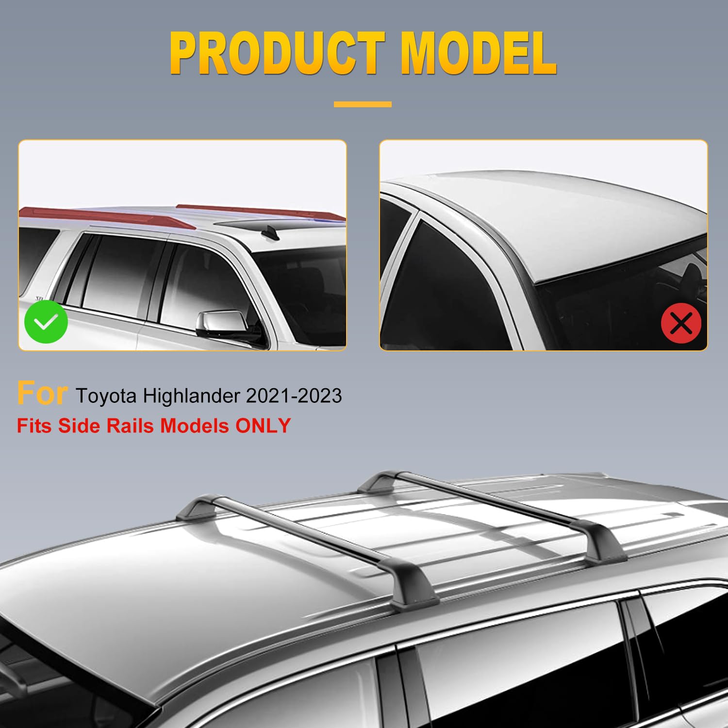 2020 Toyota Highlander Accessories Roof Rack Cross Bars For Toyota