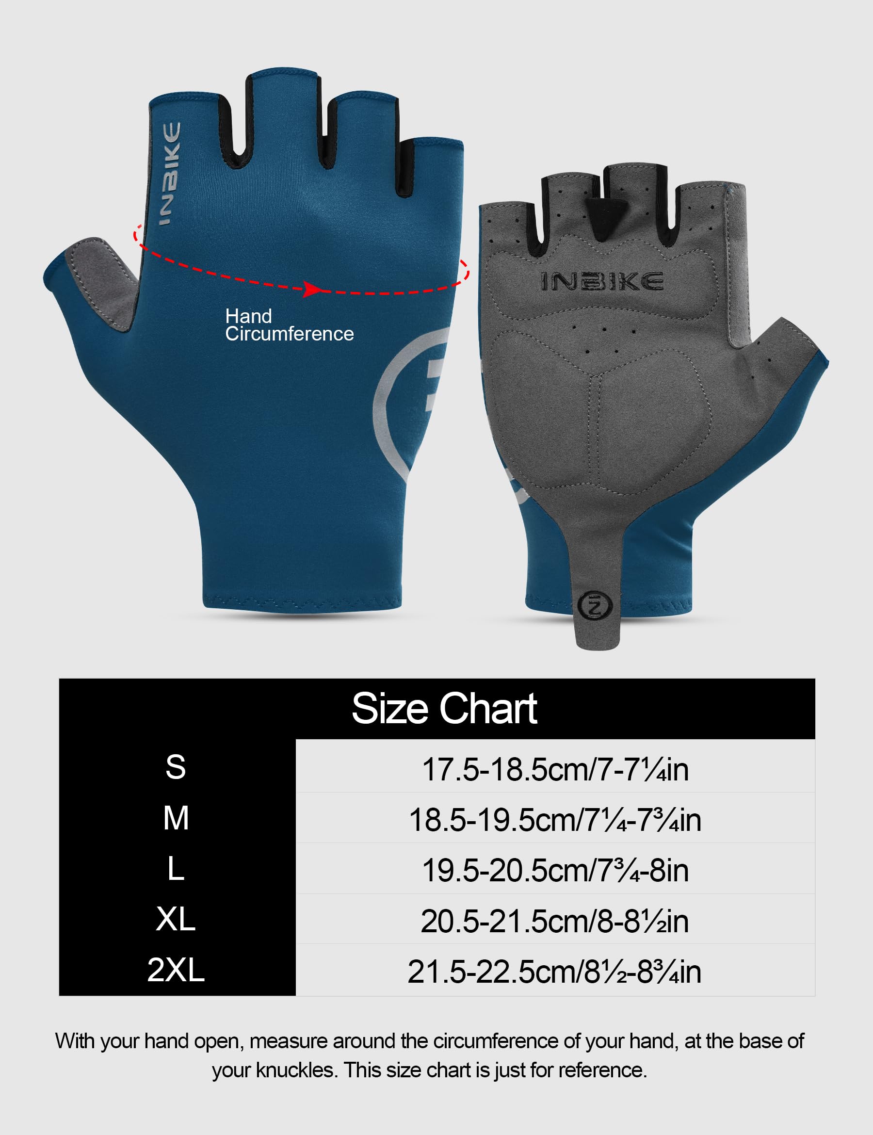 INBIKE Gants de Cyclisme d'été Courts Unisexe VTT Homme Femme Tissu Frais Léger Respirant Séchage Rapide Antidérapants Sport