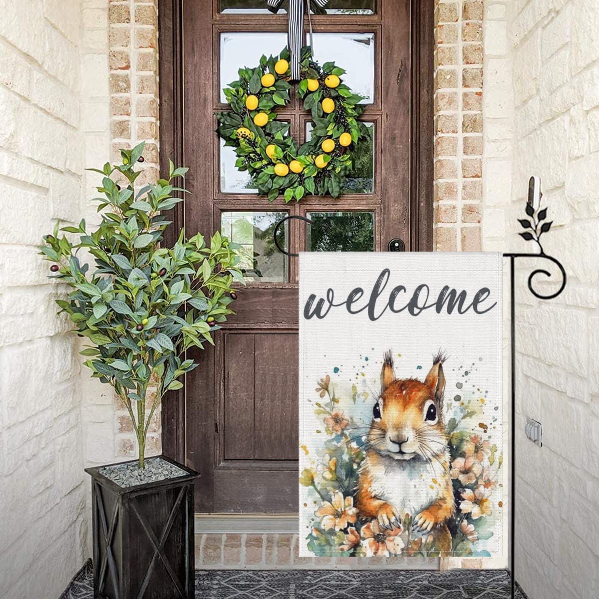 Artofy Gartenflagge 'Welcome Spring Summer' – Doppelseitig, Jute-Optik, 30,5x45,7 Cm | Deko Für Strand- & Küsten-Thema