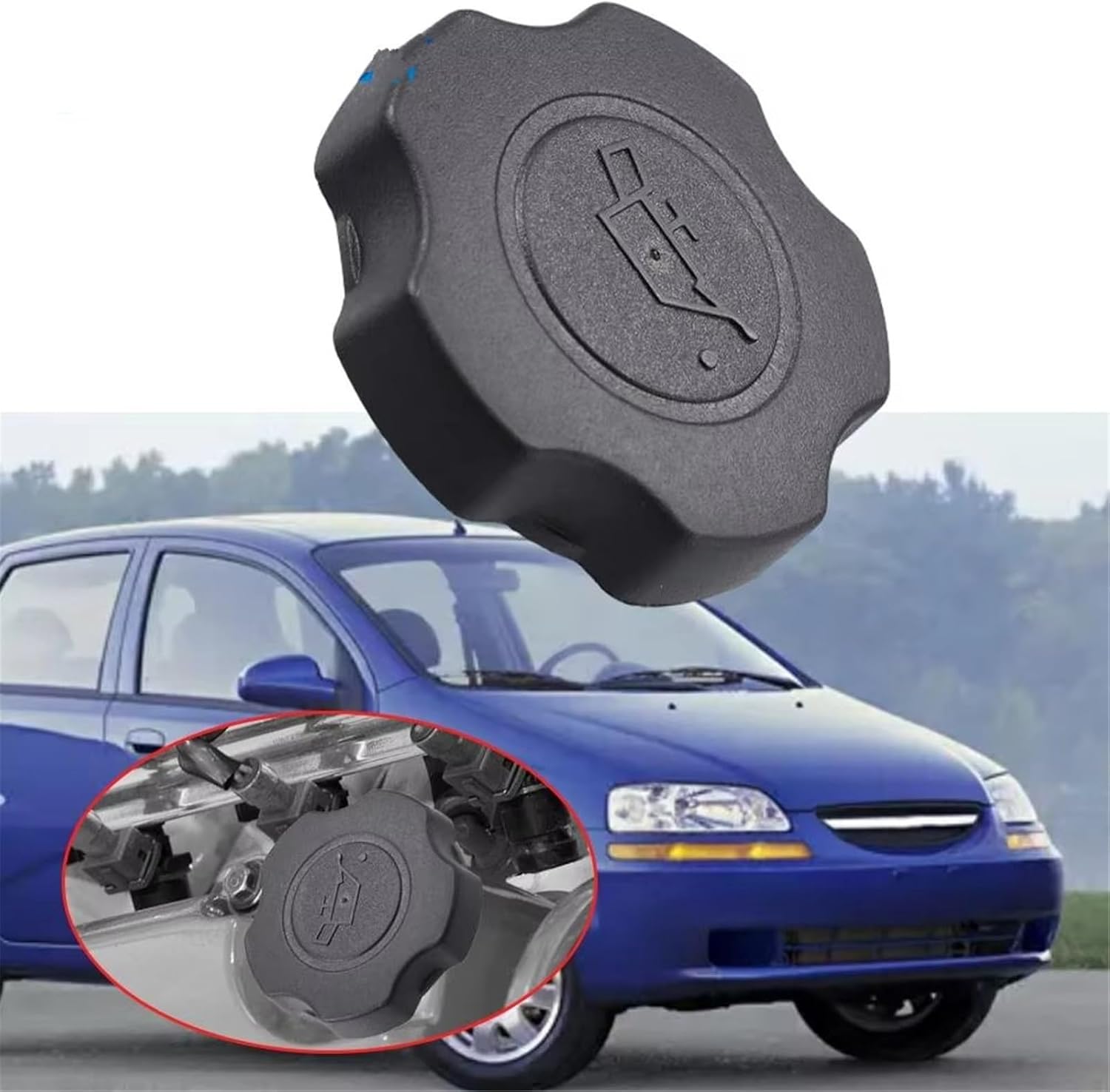 Engine Oil Cap For Chevrolet For Aveo 2004 2005 2006 2007 2008 Car Engine Oil Cap Filler Cover 96413100