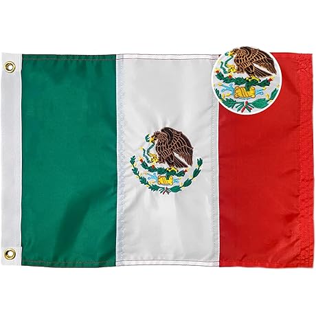 Mexico Flag Mexicana Outdoor Flag 12x18 Inches