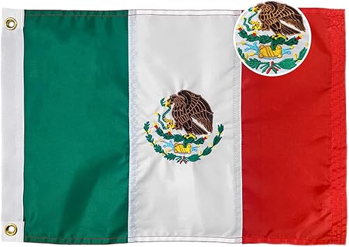 Miniatura 1 de TOPFLAGS Bandera de México para exteriores de 4 x 6 pies, fabricada en Estados Unidos, banderas grandes para exteriores con 2 ojales de latón, 4