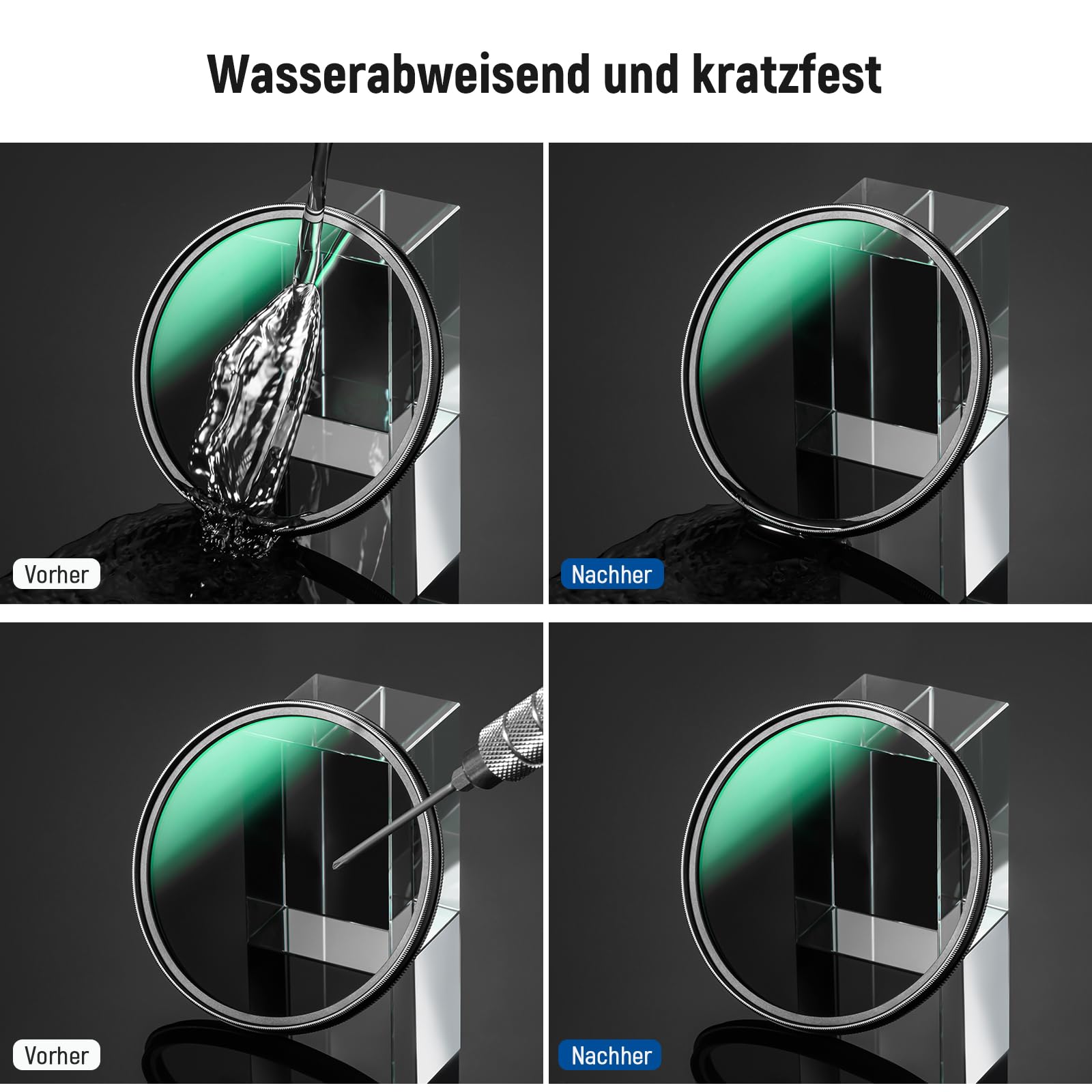 NEEWER 62mm Polfilter 24 Schichten Multi Resistant Nano MC CPL Zirkular Polarisationsfilter mit HD Glas/Ultra Slim für Kameraobjektive, Reflexion reduzieren/Kontrast verbessern/Blendung reduzieren