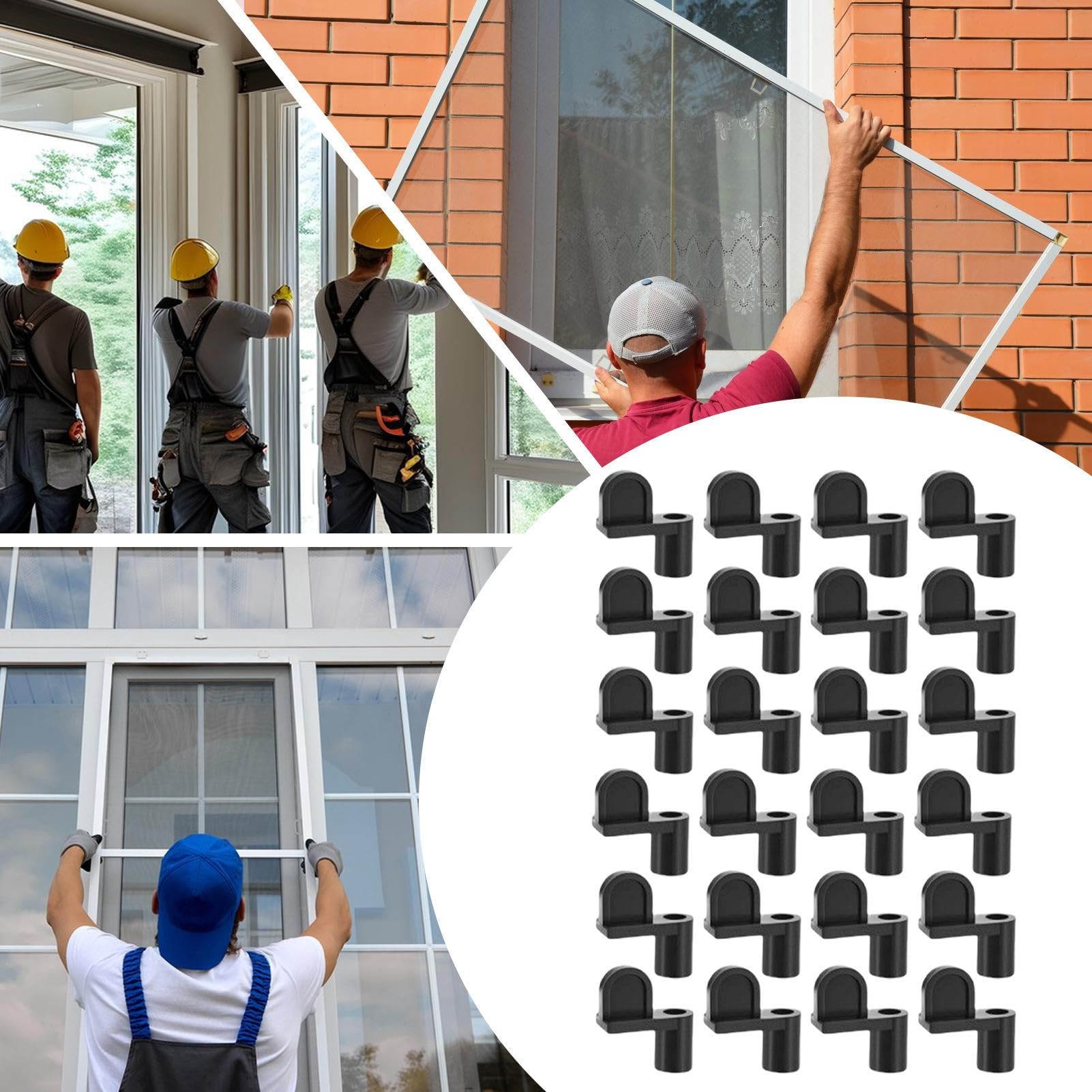 Fensterfliegengitter Clips | 24 Stück Nylon Sturmfenster Befestigungselemente Ersatzteile - Festsitzende Sturmschutzplatten Ersatzteile Für Haus Und Wohnung Instandhaltung