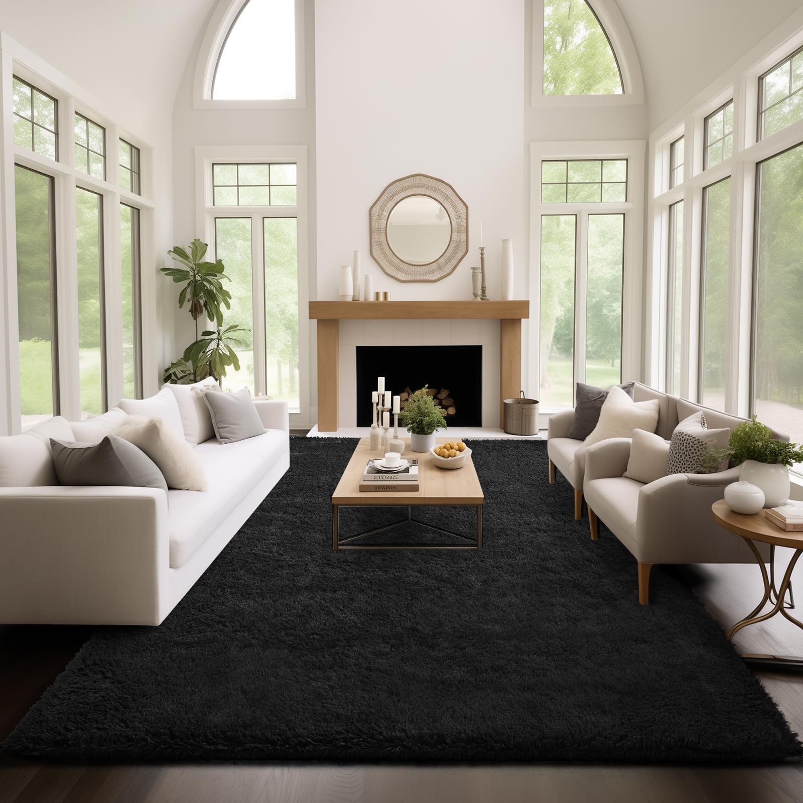 Amazon.com: Ophanie 8x10 Charcoal Rug : Home & Kitchen