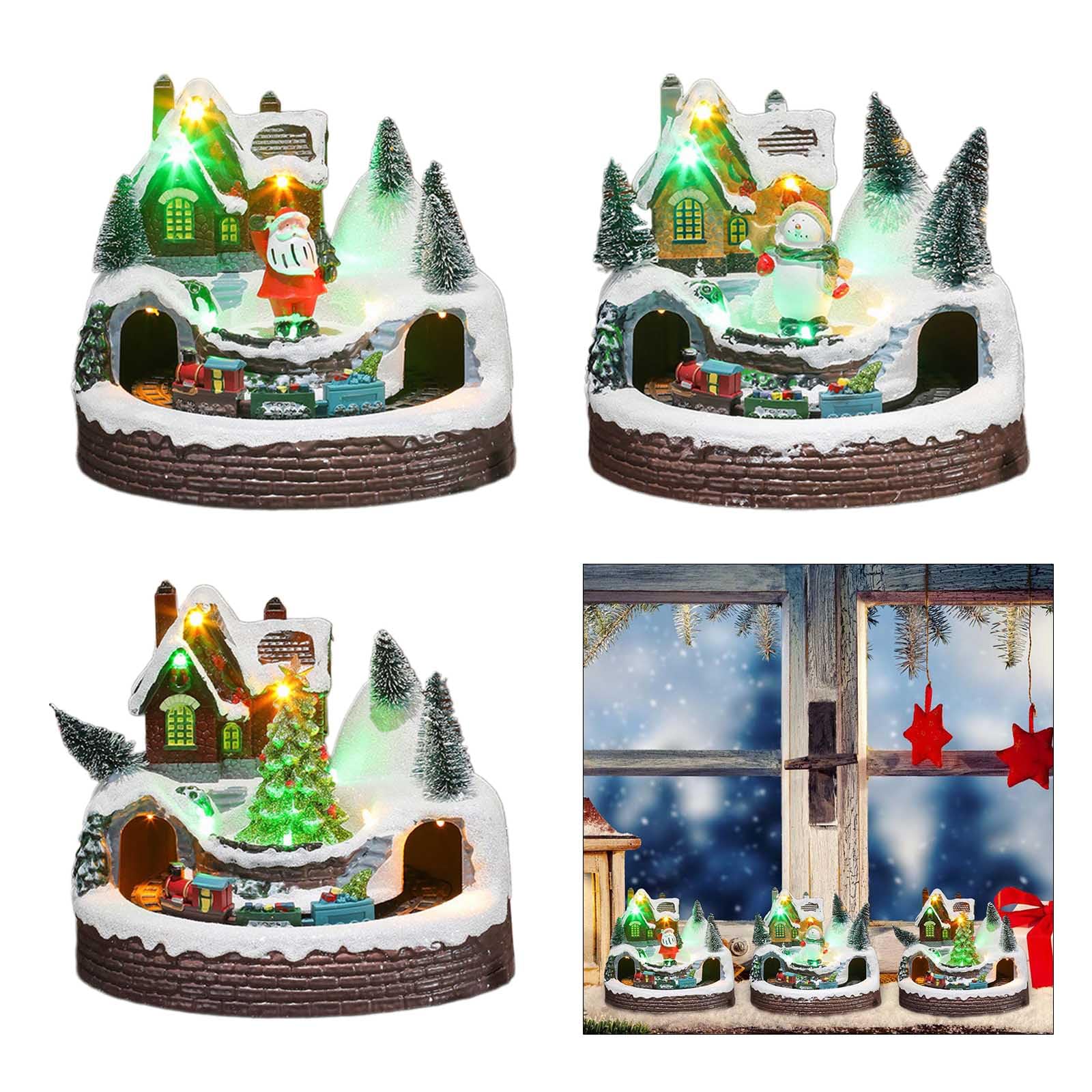 Árbol de Navidad Musical Tren Decorado Elegante Tren De Navidad Exposición Con Luces Y Música Para Un Ambiente Navidad