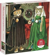 Galison The Arnolfini Marriage Meowsterpiece of Western Art 500 Piece Puzzle Space