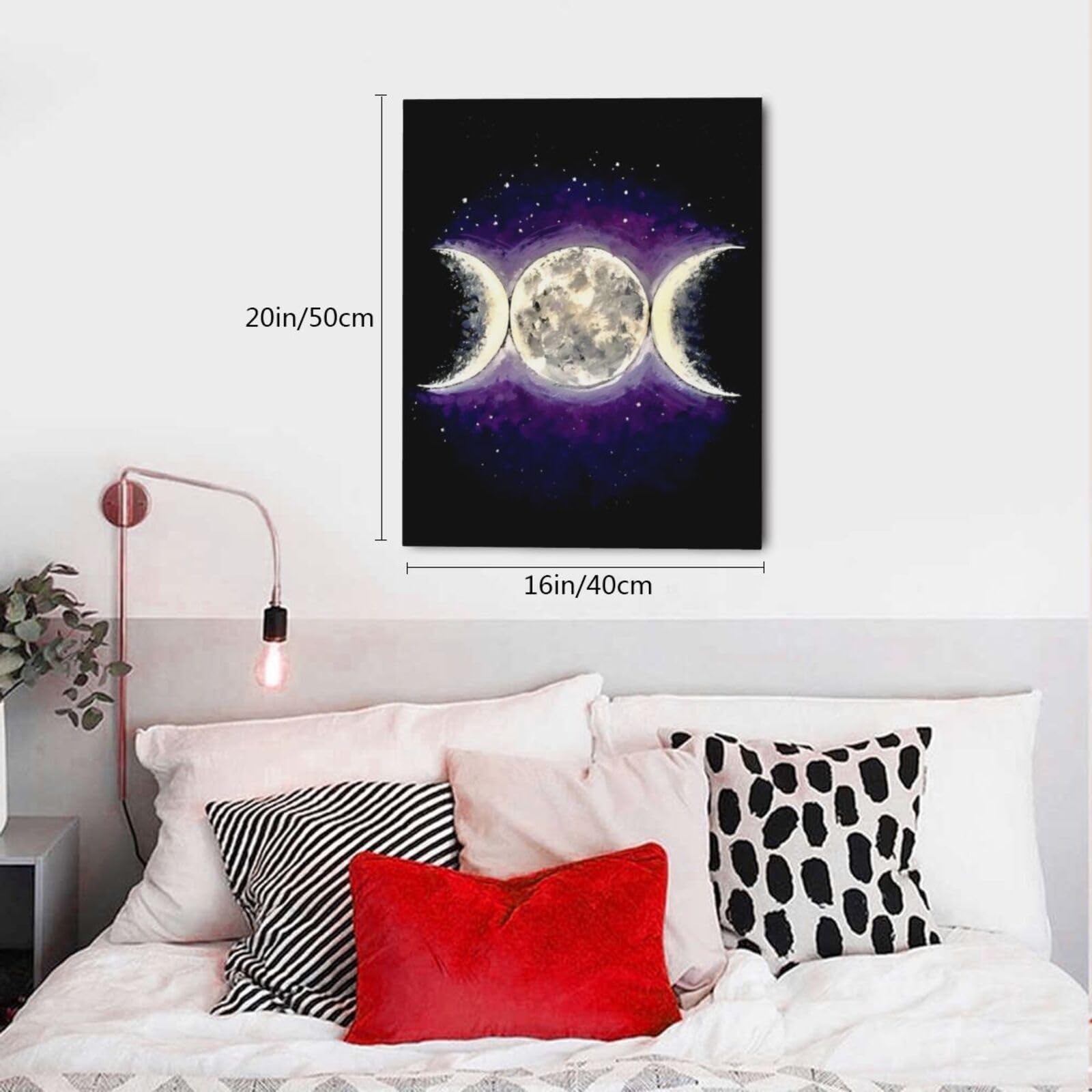 Amazon.com: Triple Moon Goddess Wiccan Framed Canvas Wall Art