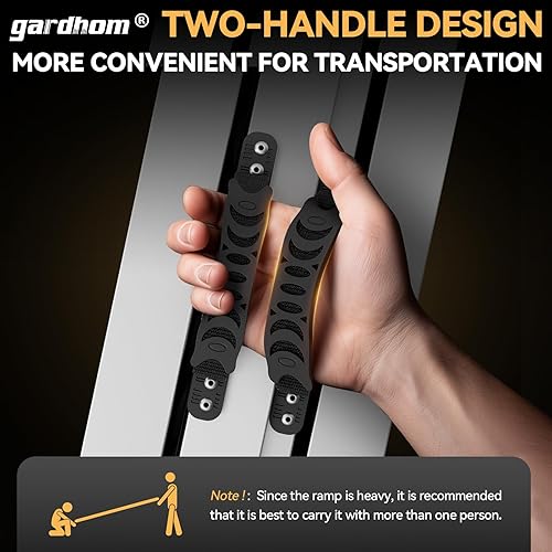 Miniatura 35 de gardhom - Rampa portátil para silla de ruedas de 3 pies, rampa plegable de aluminio antideslizante para silla de ruedas, rampas para sillas