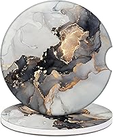 Vista 10 de Posavasos para Portavasos de Automóvil – Posavasos de cerámica absorbente con estampado de leopardo, posavasos de automóvil para portavasos