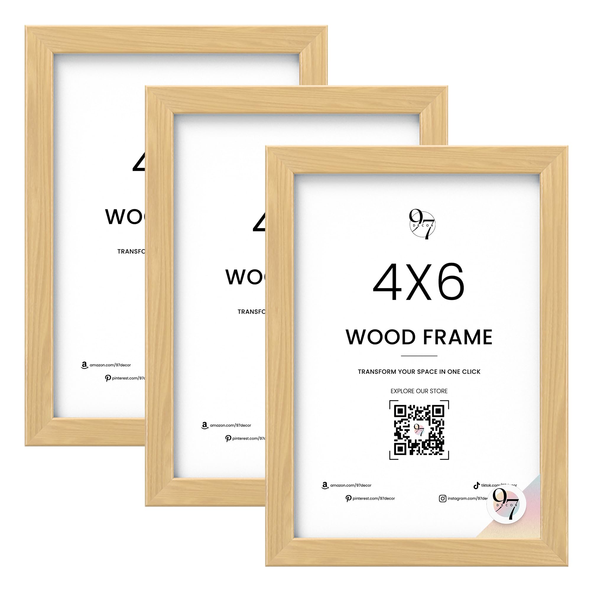 Cadre photo en bois beige 10x15 cm pour décorer votre salon chaleureux