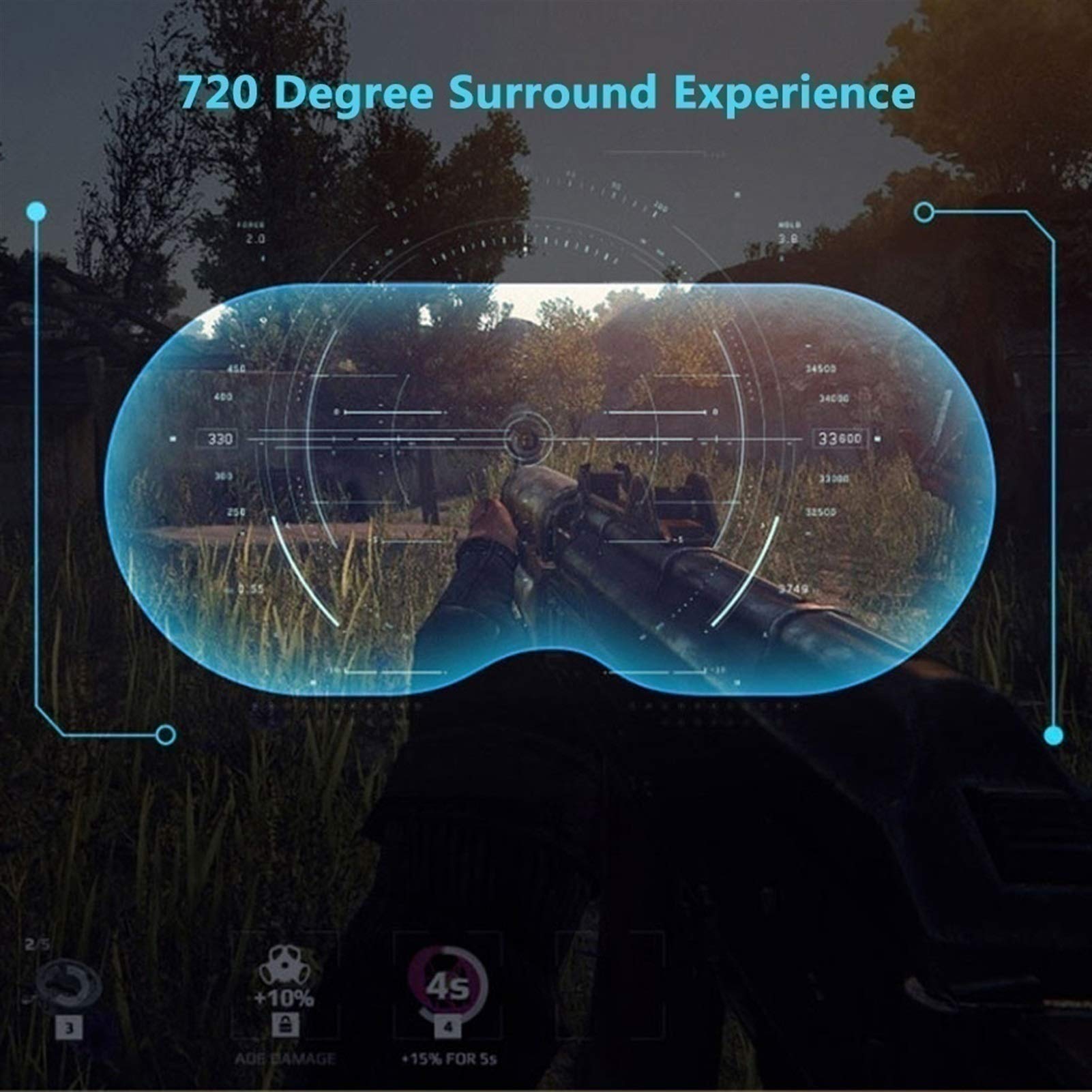 Auricolare di realtà virtuale 3D VR, occhiali per la realtà virtuale universale adatti per bambini e adulti, occhiali VR 3D adatti per 4,7 "-6.0" telefoni cellulari