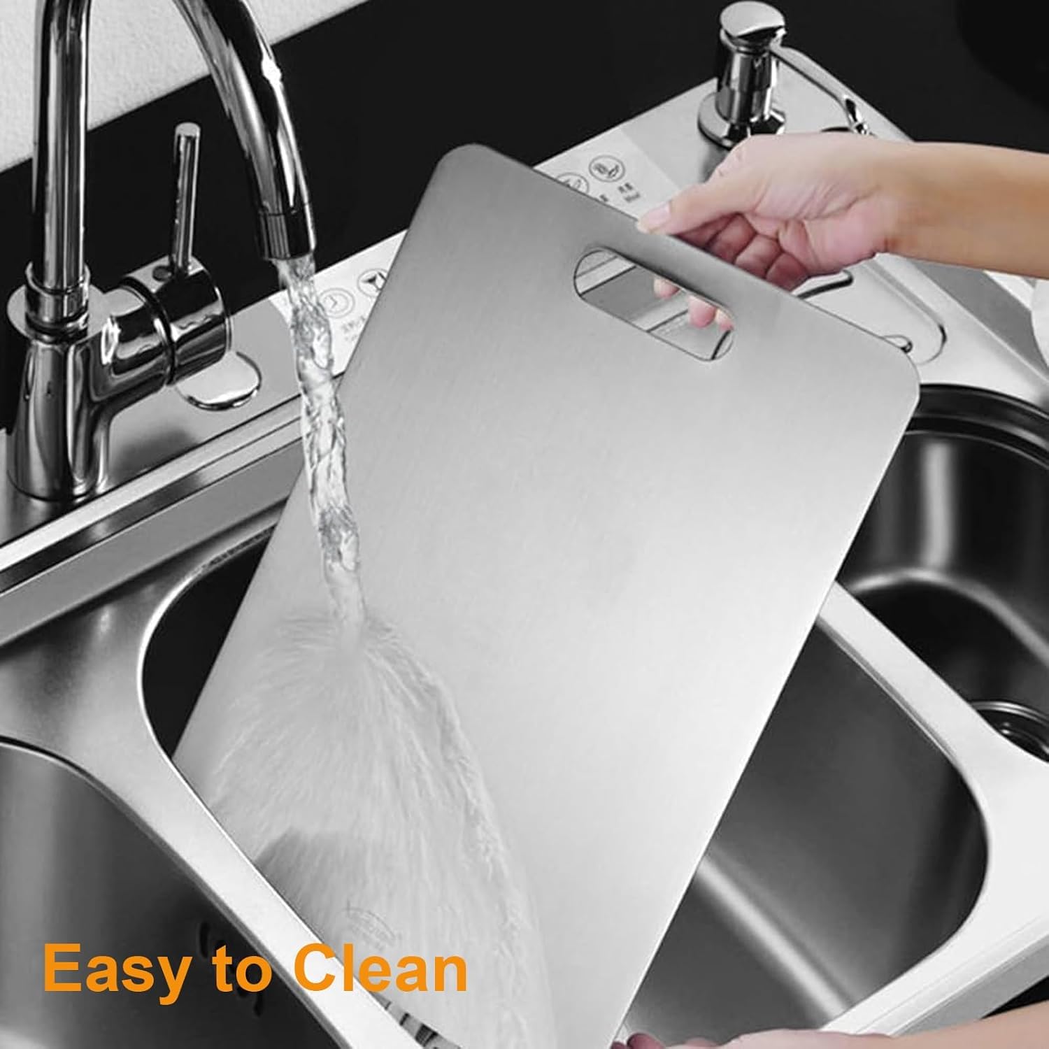 Titanium Cutting Boards for Kitchen, 100% Pure Titanium Cutting Board - Cutting Boards for Kitchen, Upgrade Double Sided Food-Grade, Easy to Clean Titanium Cutting Board (12"L x 9"W)