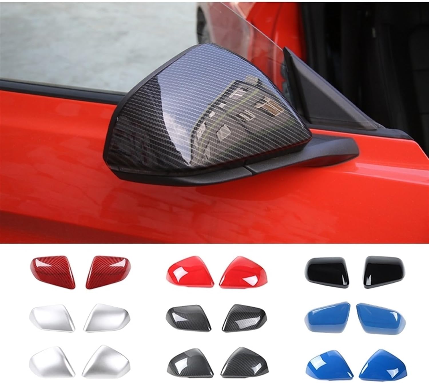 Mirror Covers Compatible For Mustang 2015 2016 2017 2018 2019 Car Exterior Side Rearview Mirror Decoration Cover Accessories (Color : EUR Carbon Fiber)