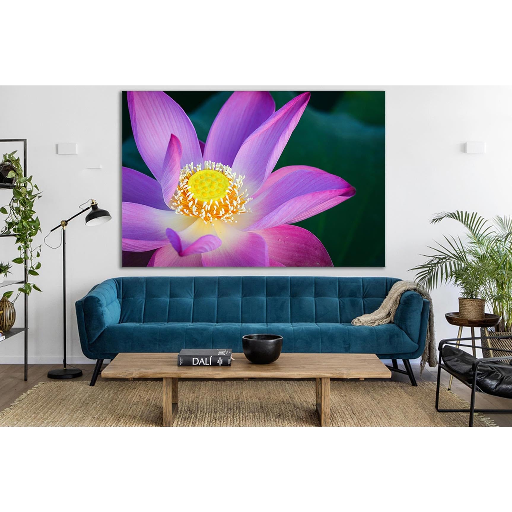 Toile fleur de lotus 140x90cm pour une ambiance zen et elegante dans votre chambre adulte - 3