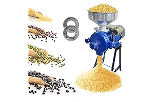 Eachbid Dry Grinder 110V 3000W Electric Grain Mill Corn Grinder, Commercial Feed...