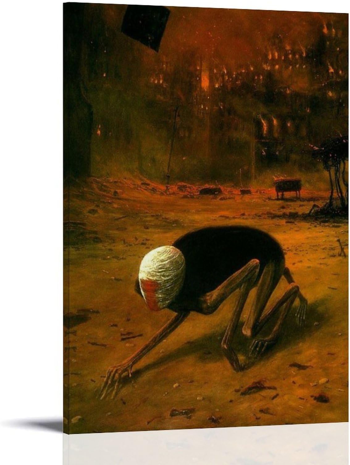 GPWDIEJB Zdzislaw Beksinski Cultura InquietaPoster Canvas Art Oil Painting Wall Painter Home Music Album Celebrity Painting Classical Decorative Wall ArtFrame-style-408x12inch(20x30cm)