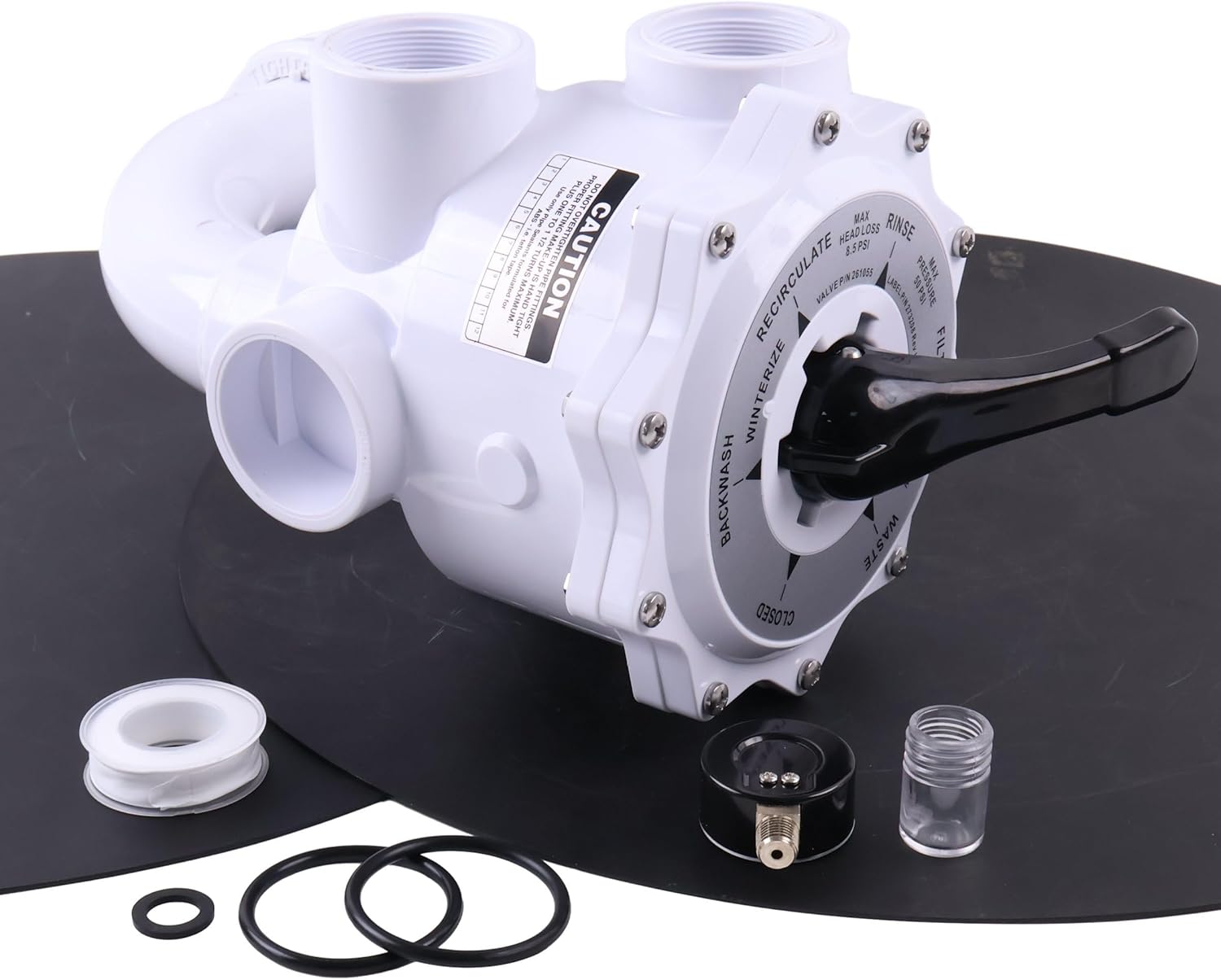 JZGRDN Multiport Valve 261055 Compatible with Quad Pool and Spa D.E. Filter Models QUAD60 QUAD80 QUAD100