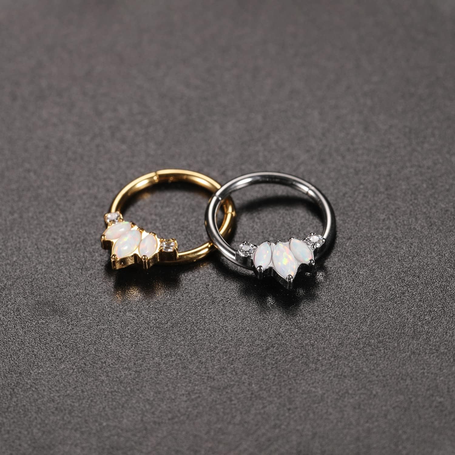 GAGABODY Daith Jewelry Septum Clicker 16 Gauge Earrings Nose Hoops Surgical Steel Hinged Nose Rings Cartlidge Earring Hoop Helix Tragus Rook Piercing - Image 4