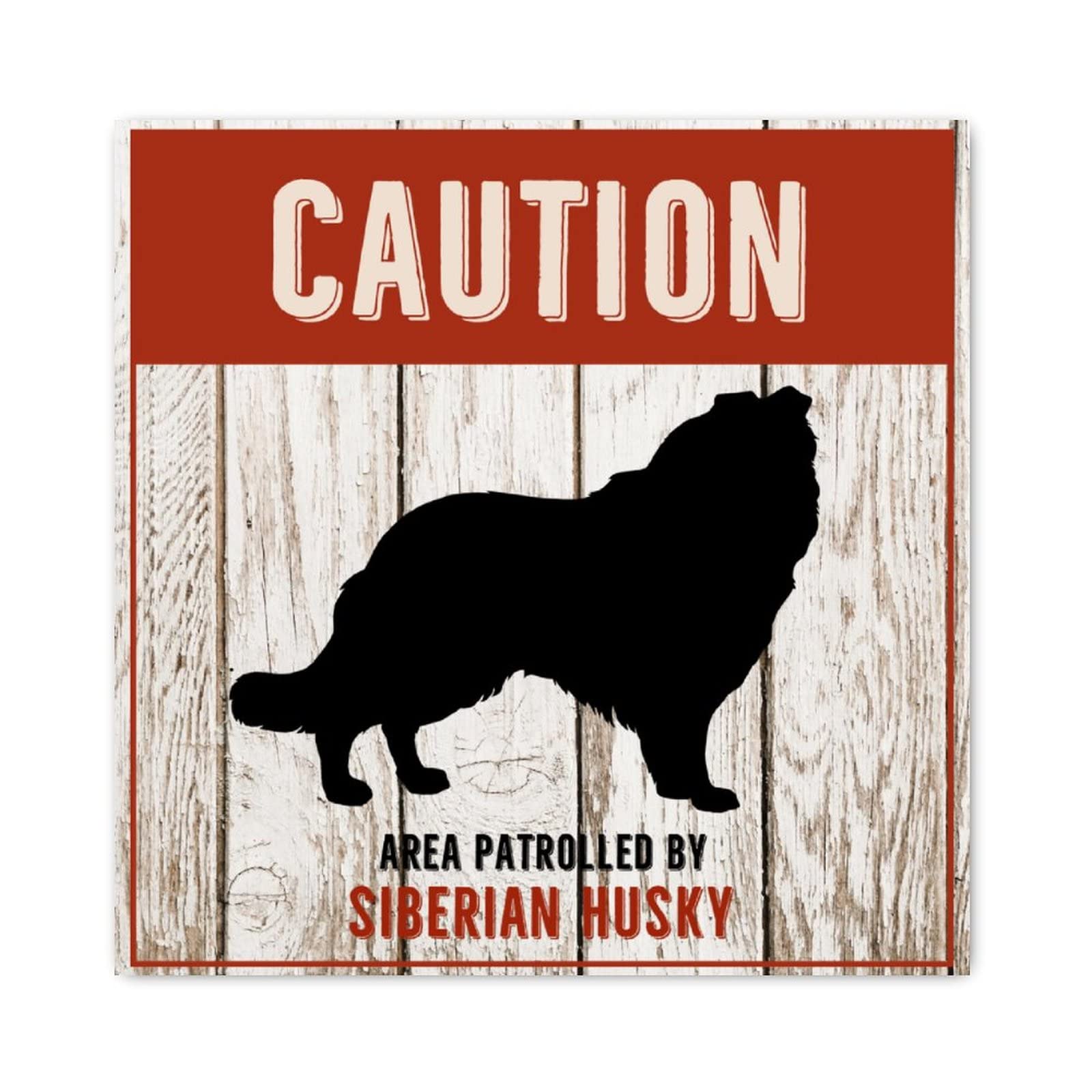 Panneau bois décore votre maison avec humour grâce au motif Husky Sibérien 30 cm