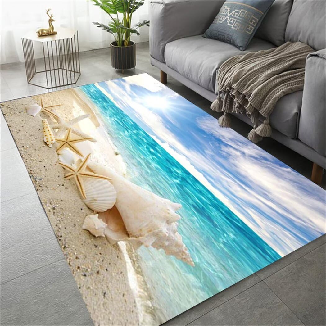 Moquette pas cher 180x230cm bleu pour descente de lit et grand salon