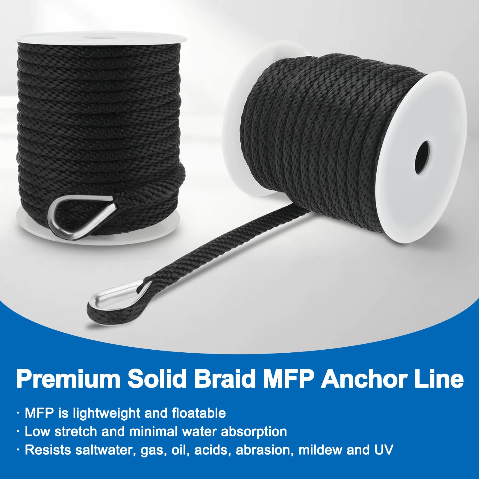 Anchore Rope Snapklik.com : YaeMarine Anchor Rope Braided Anchor Line Premium Solid ...