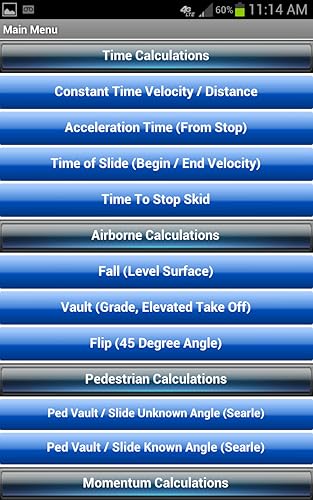 Accident Reconstruction Calculator
