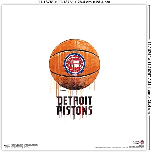 Miniatura 6 de Trends International Gallery Pops NBA Detroit Pistons - Póster de pared de baloncesto por goteo, 12.00 x 12.00 pulgadas, versión sin marco