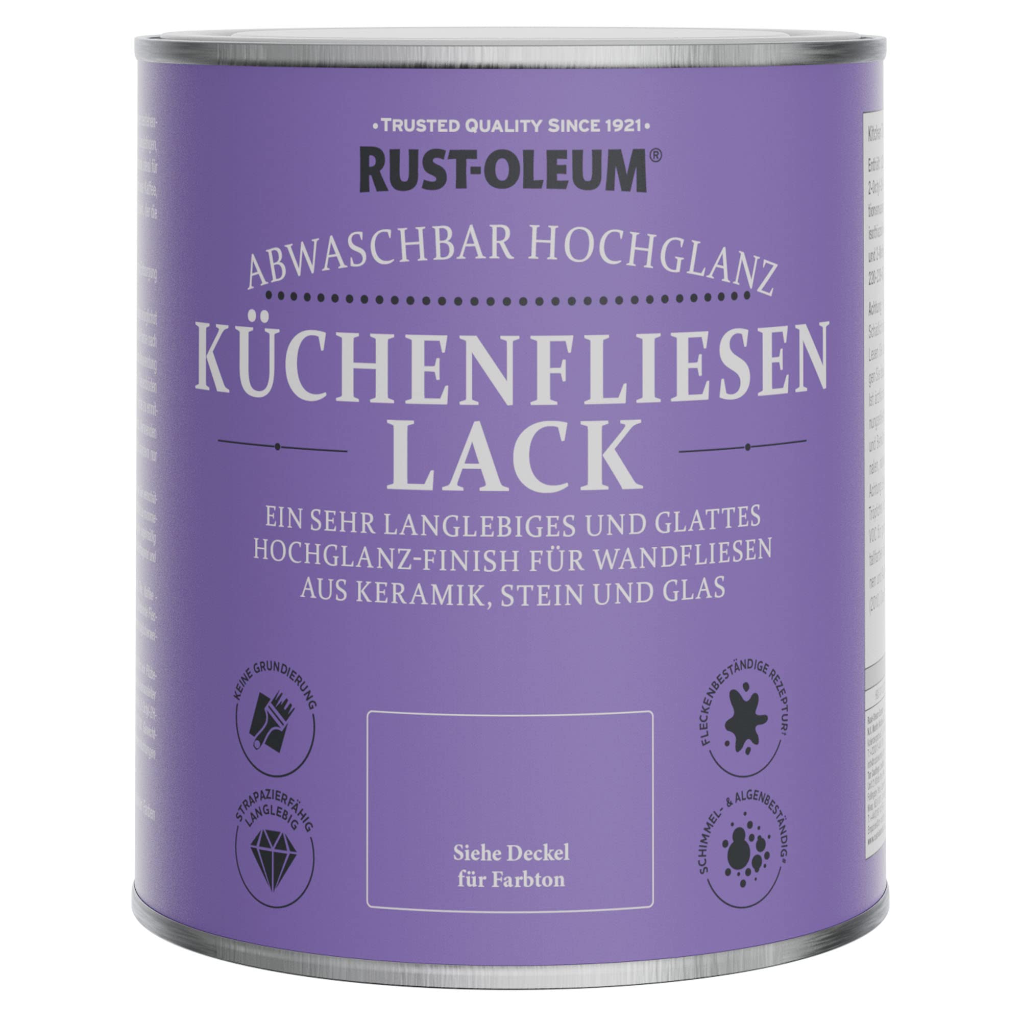 Rust-Oleum abwaschbare Küchenfliesenlack in hellgrün mit Hochglanz Finish - Pastellgrün 750ML