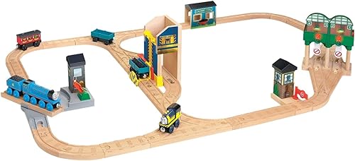 Miniatura 1 de Fisher Price Thomas  Friends Wooden Railway Logan y motores de The Big Blue Set Juguete