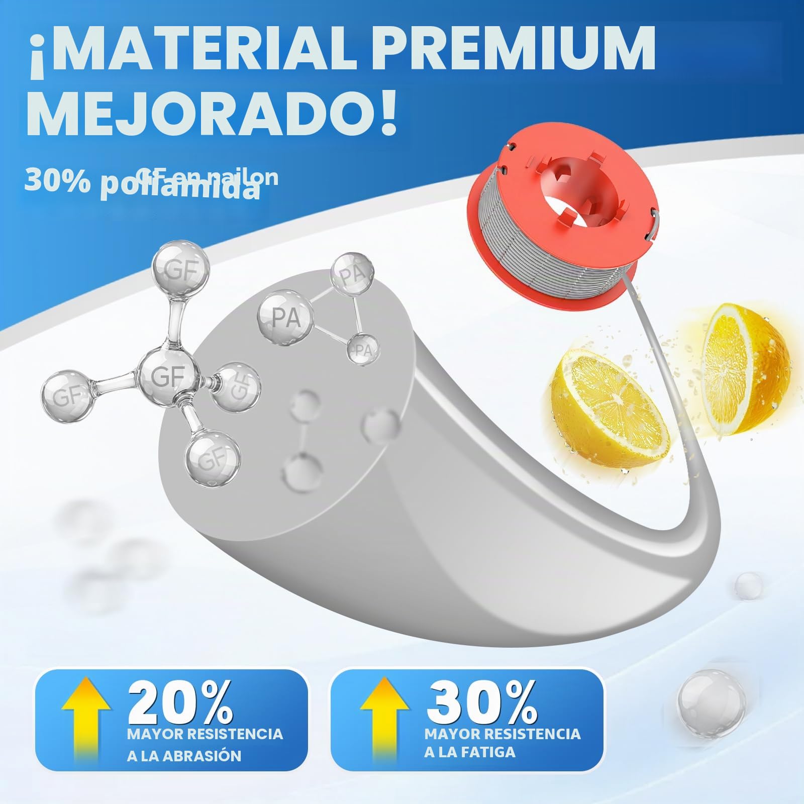 4 Bobinas de Hilo para Cortabordes Compatibles con Bosch F016800175,para Bosch Art 23 26 30 Combitrim, Art 23 26 Easytrim,Ø1,6mm 8m, con cubierta de bobina F016L71088(4 Bobina+1 Tapa)