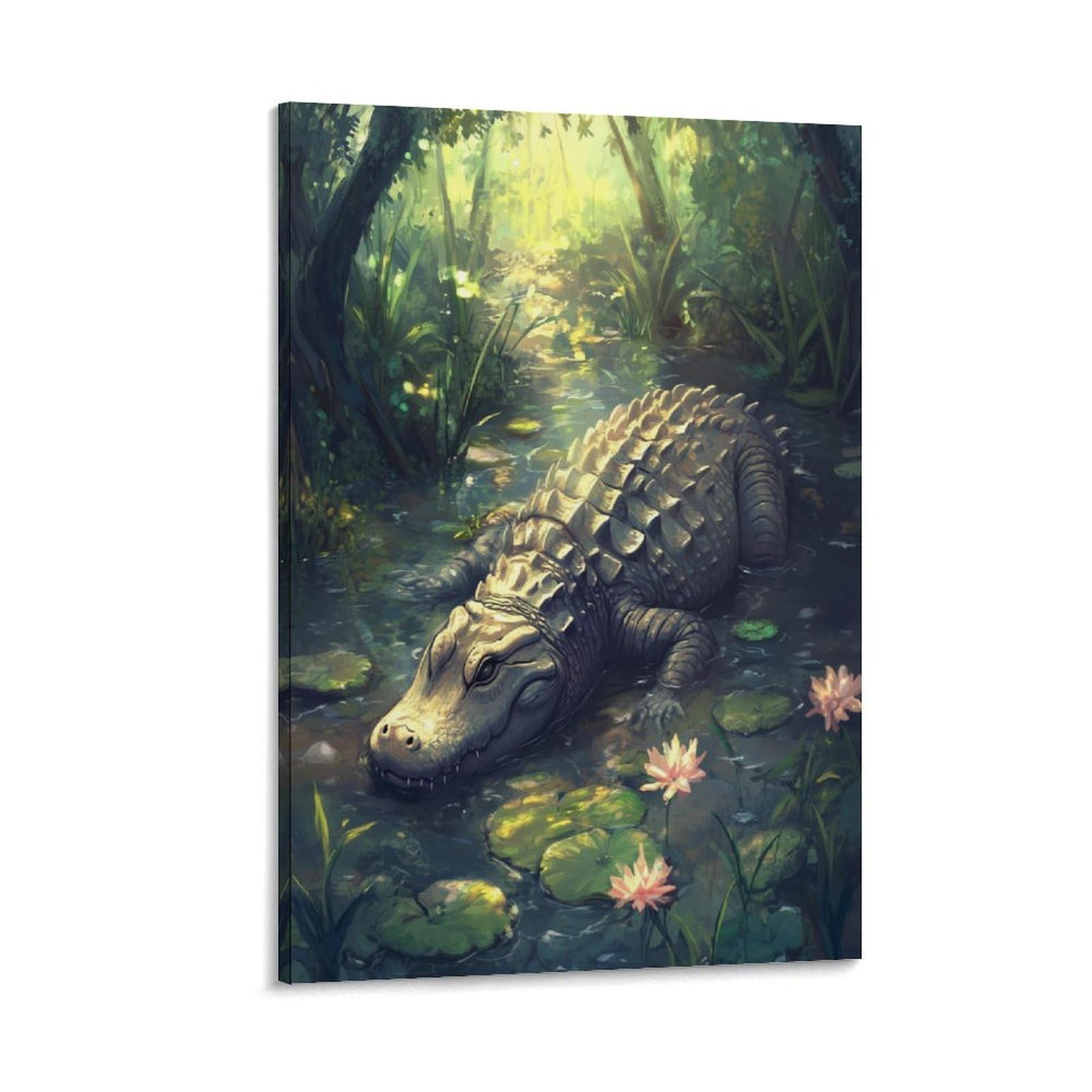 Impression sur toile crocodile de qualité supérieure pour une décoration chic - 6