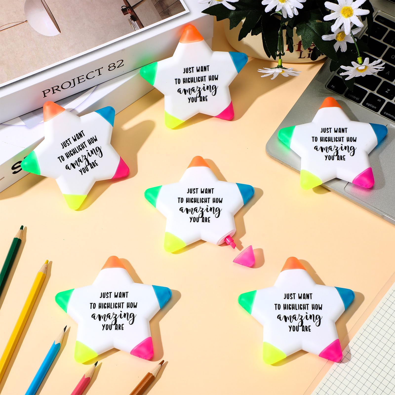 Inspirierende Weihnachts-Textmarker, Pinselspitze, Großpackung, 5-in-1, inspirierende Textmarker, Bestätigungsgeschenke, Klassenauszeichnungen für Kinder, Studenten, Auszeichnungen,