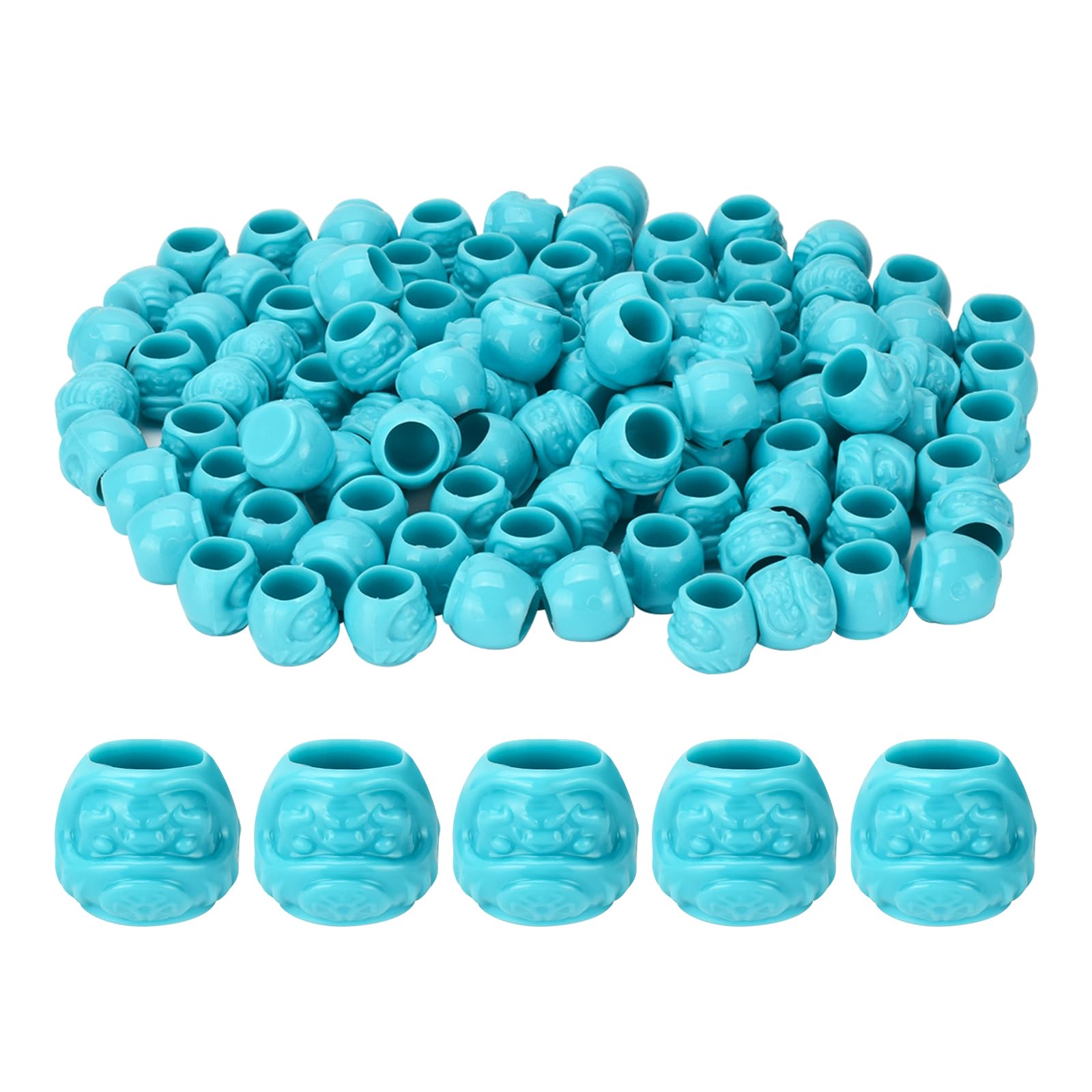 ATOMUS 100pcs Disposable Tattoo Ink Cups - Pigment Caps for Holding Tattoo Ink - Blue, Water Resistant, Adult