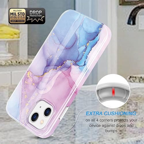 Miniatura 4 de luolnh Funda dorada brillante compatible con iPhone 13, diseño de mármol, a prueba de golpes, delgada, de silicona suave, TPU para iPhone 13 de 6.1