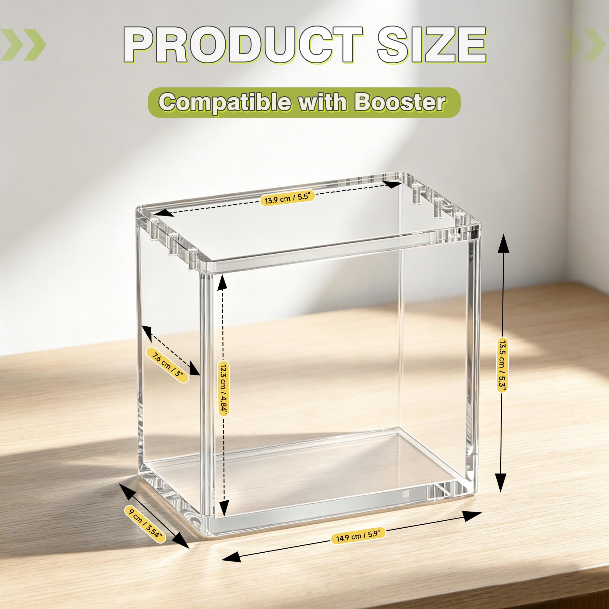 Boîte De Protection Acrylique 5 Mm Pour Bundle 6 Boosters – Fermeture Magnétique – Transparence Cristalline – Compatible Officiel