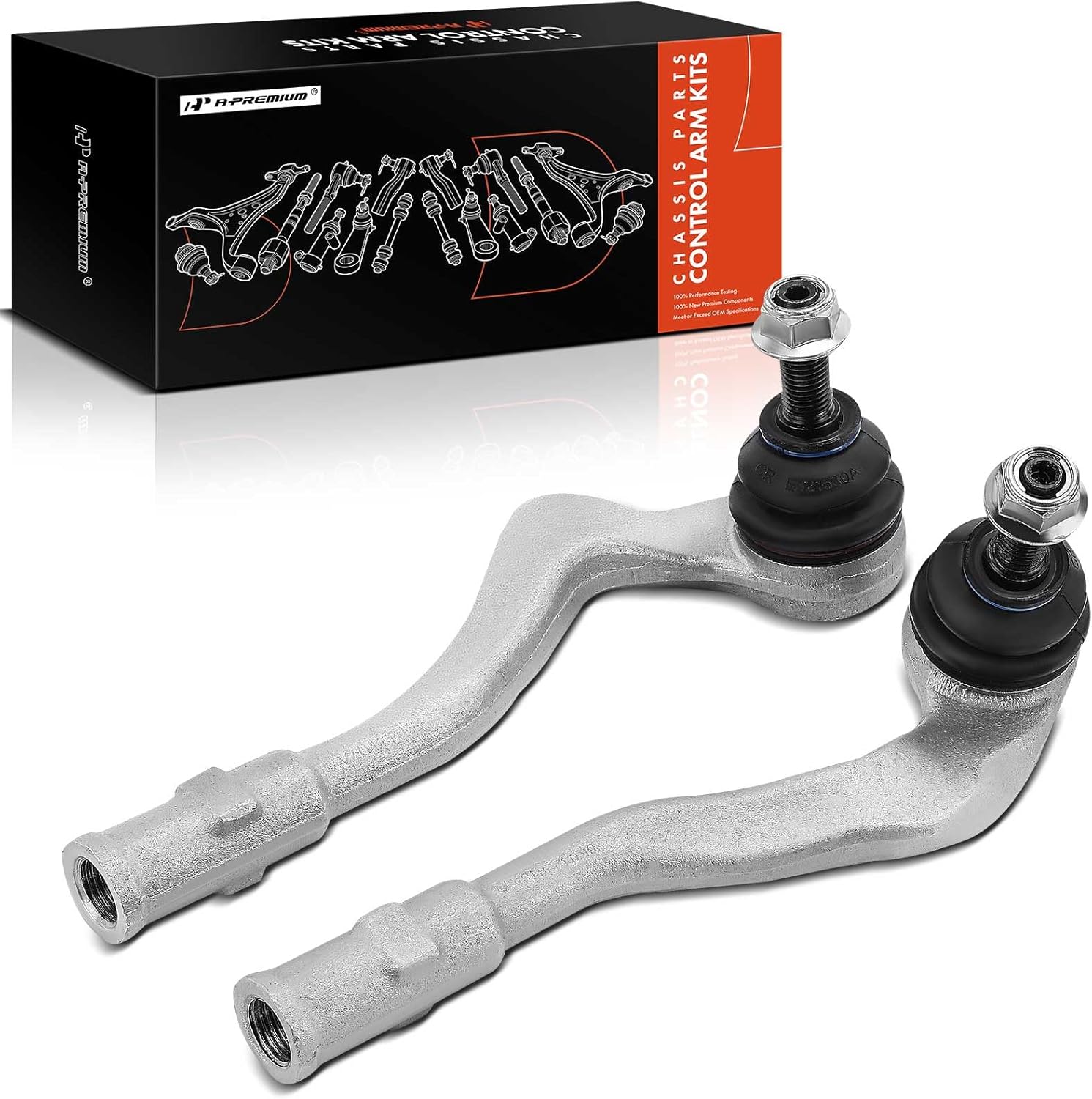 A-Premium 2 x Front Outer Tie Rod Ends, Compatible with Audi A4 (Quattro) 09-16, A4 allroad 13-16, Q5, A5 (Quattro), A6 (Quattro), A7 Quattro, allroad, RS5, RS7, S4, S5, S6, S7, SQ5, Porsche Macan