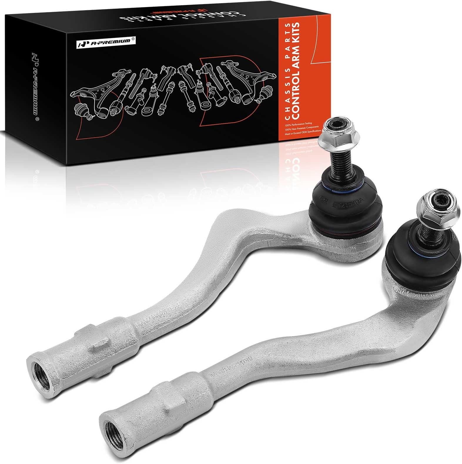 2 x Front Outer Tie Rod Ends, Compatible with Audi A4 (Quattro) 09-16, A4 allroad 13-16, Q5, A5 (Quattro), A6 (Quattro), A7 Quattro, allroad, RS5, RS7, S4, S5, S6, S7, SQ5, Porsche Macan